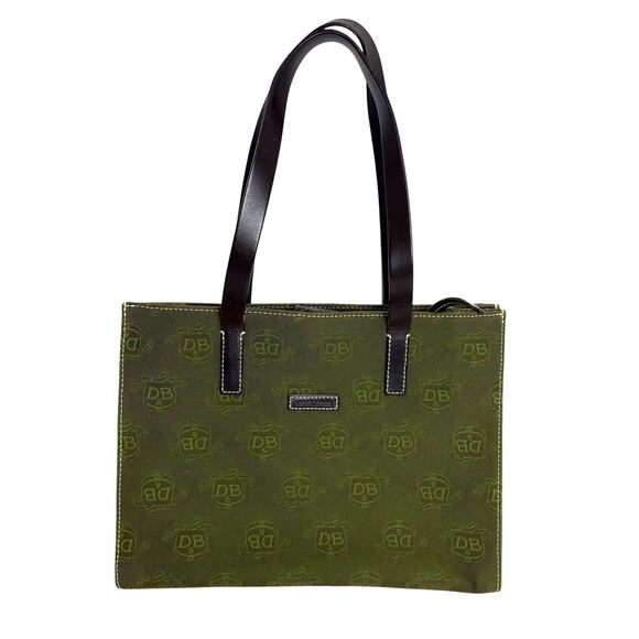 Dooney & Bourke - East/West Donegal Crest Tote Handbag  - Green/Brown - Picture 1 of 9